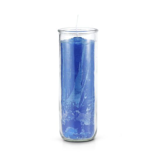 7 Day Pull Out Candle Blue